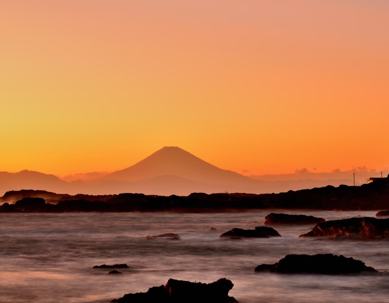 イメージ：三浦半島の夕焼け